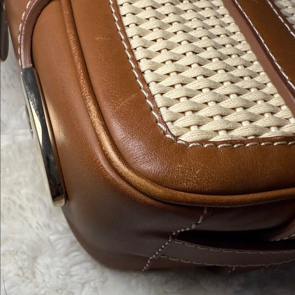 Bally Brown and Cream Woven Shoulder bag - Picture 5 of 15